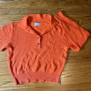 Urban Outfitters Collared Orange Knit Sweater